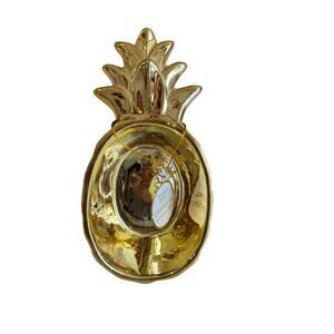 Preppy Pineapple Serving Dish Metallic Gold